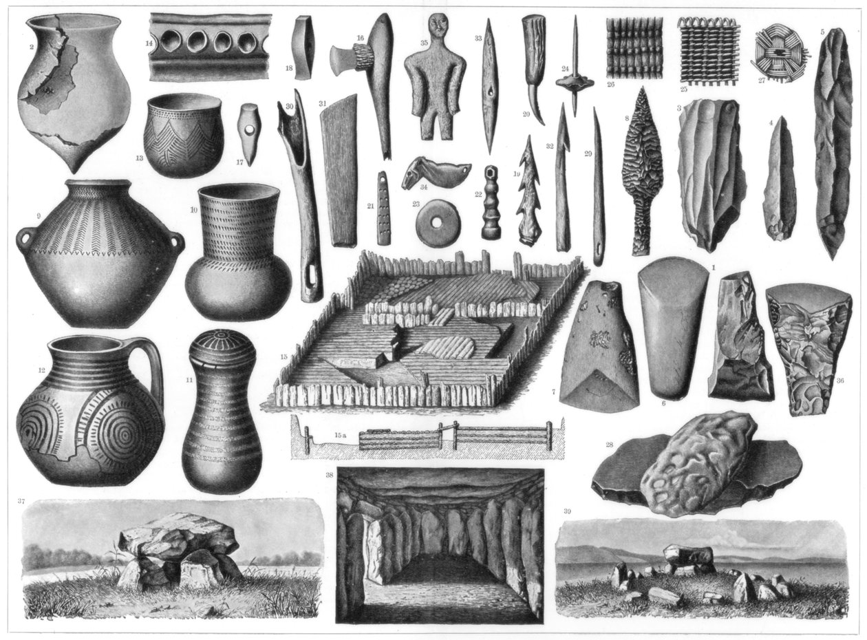 Neolithic Antiquities, 1901 by Unbekannt