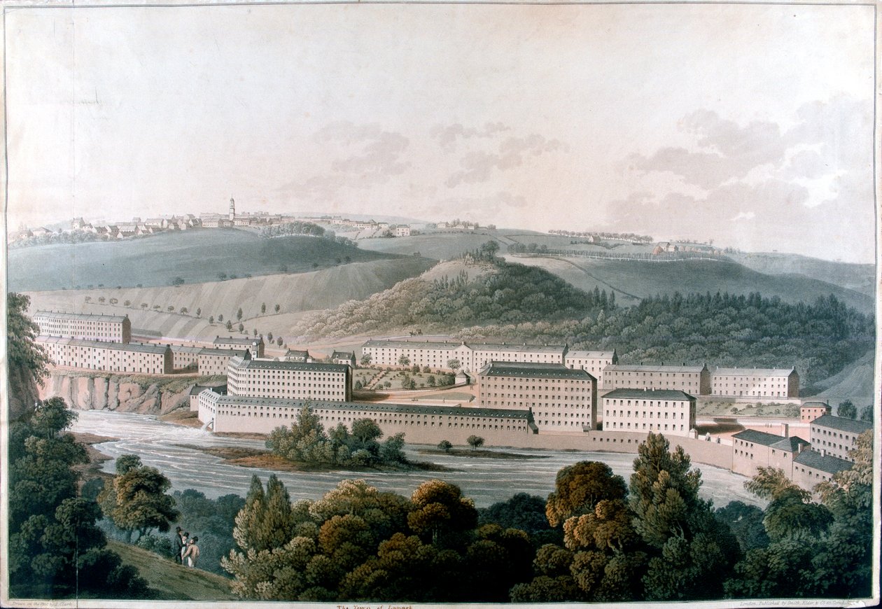 New Lanark Mills, Scotland by Unbekannt