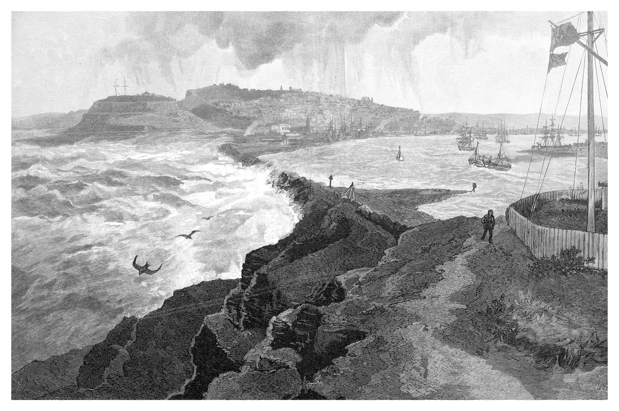 Newcastle, from Nobbys Head, New South Wales, Australia, 1886 by Unbekannt