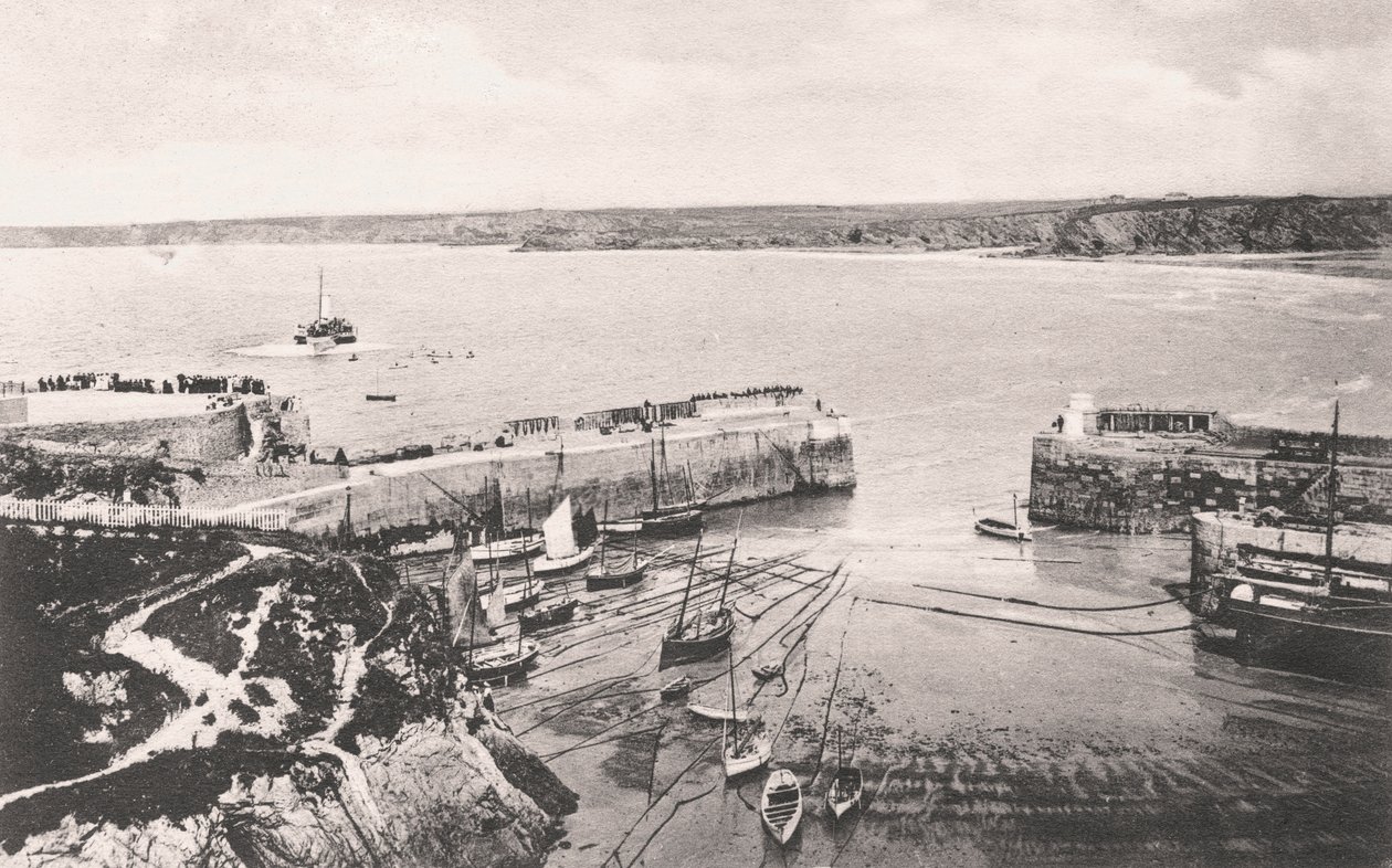 Newquay harbour, Newquay, Cornwall, 1908 by Unbekannt