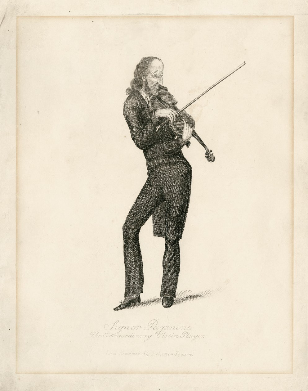 Niccolo Paganini - portrait by Unbekannt