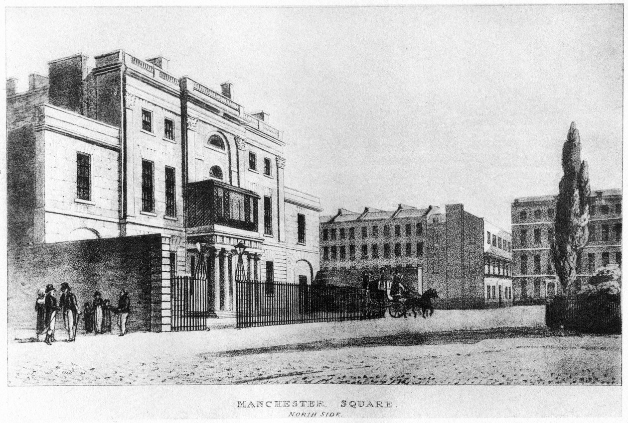 North Side, Manchester Square, London, c19th Century 1907 by Unbekannt