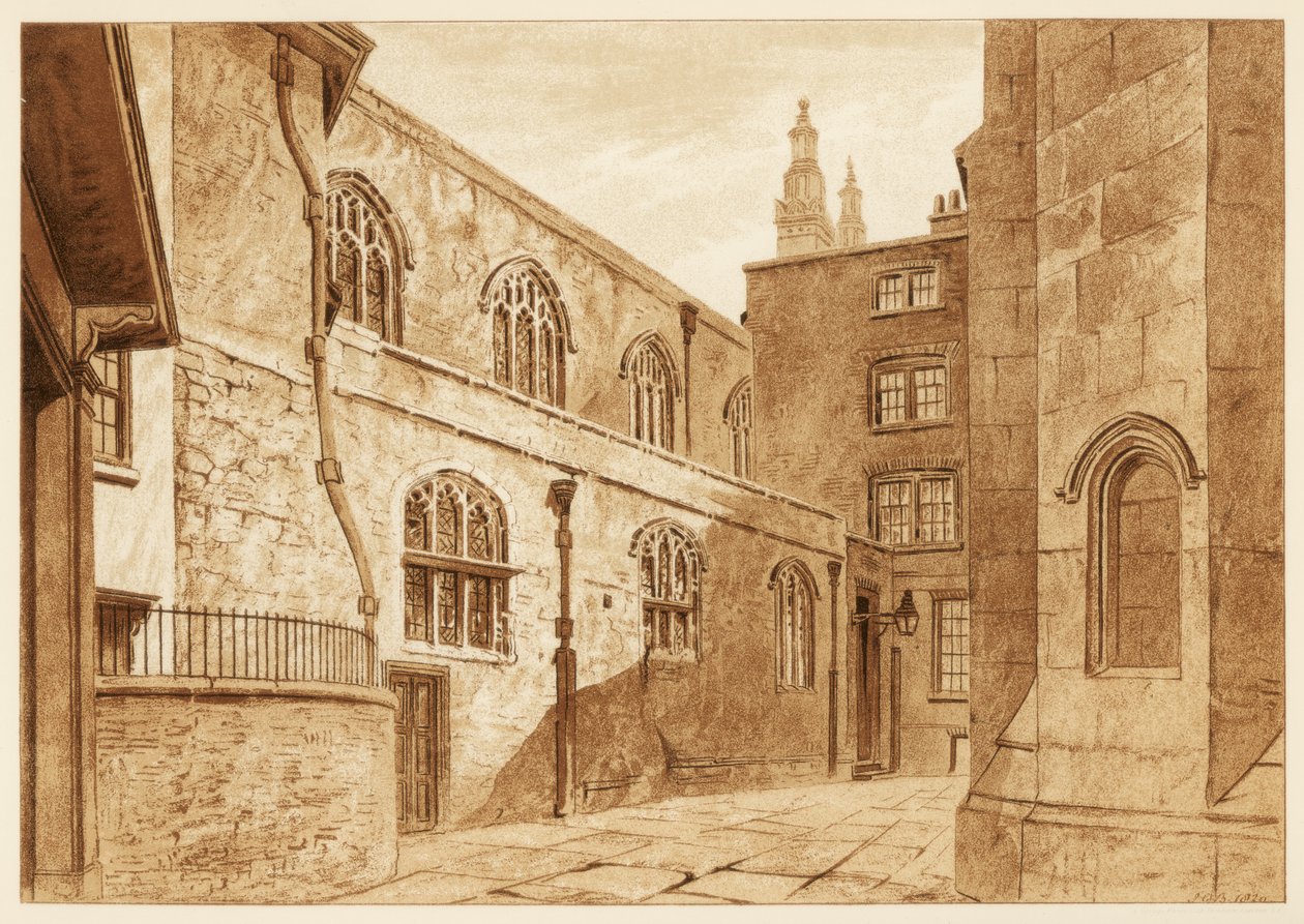 North Side of Guildhall Chapel, City of London by Unbekannt