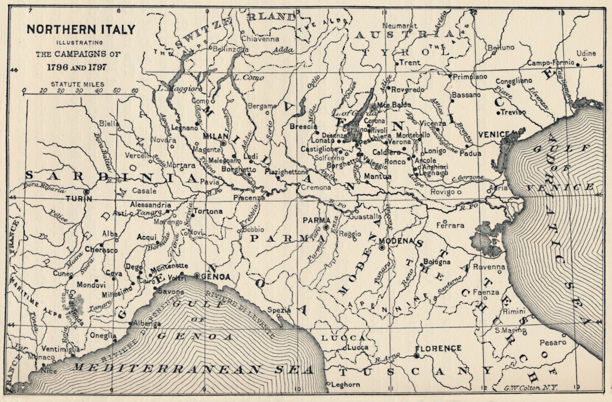 Northern Italy - Illustrating the Campaigns of 1796 and 1797, 1896 by Unbekannt