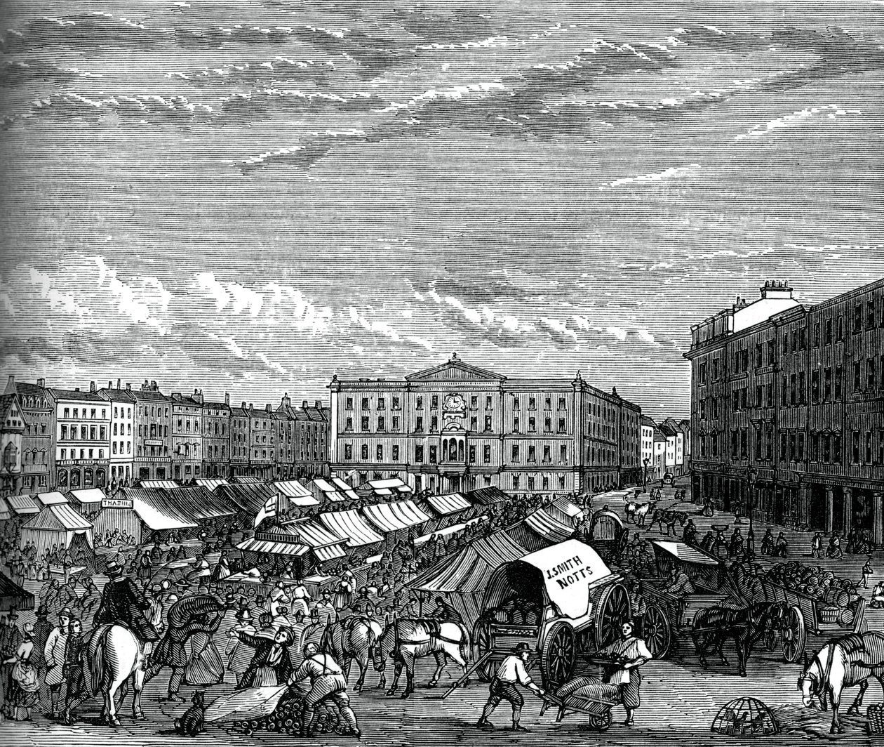 Nottingham Market Place by Unbekannt