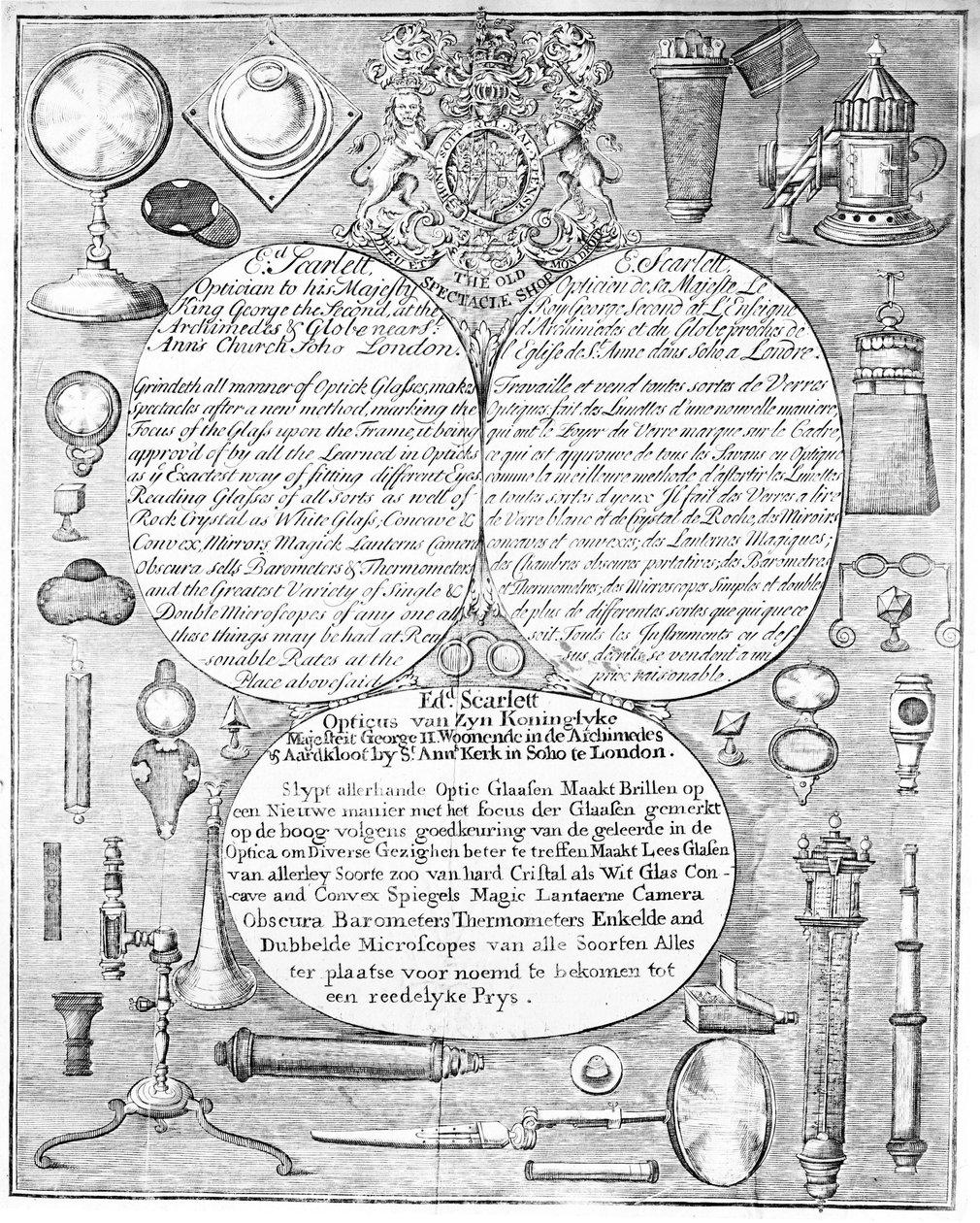 OPTICAL INDUSTRY Trade card for Ed Scarlett by Unbekannt