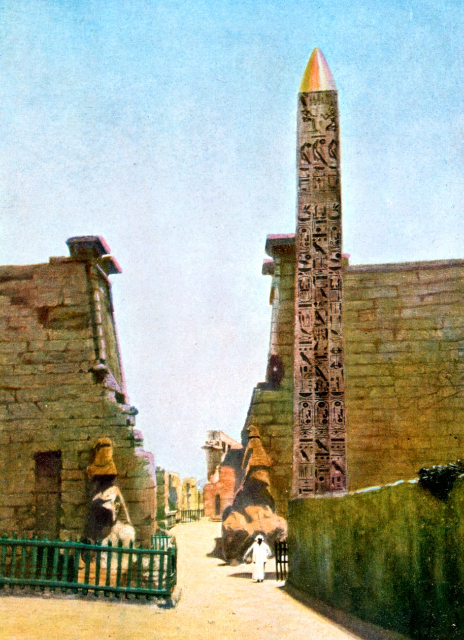 Obelisk at the Temple of Rameses II, Luxor, Egypt, 20th Century by Unbekannt