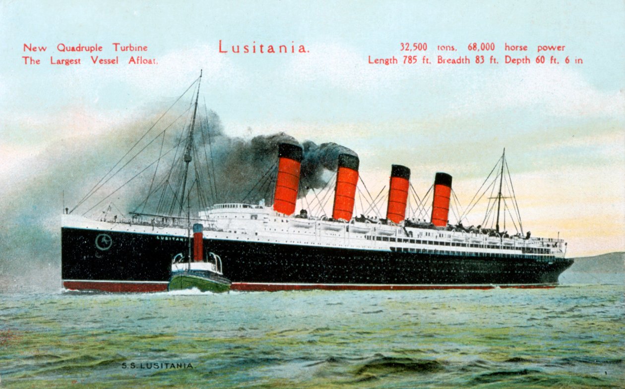Ocean liner RMS Lusitania by Unbekannt
