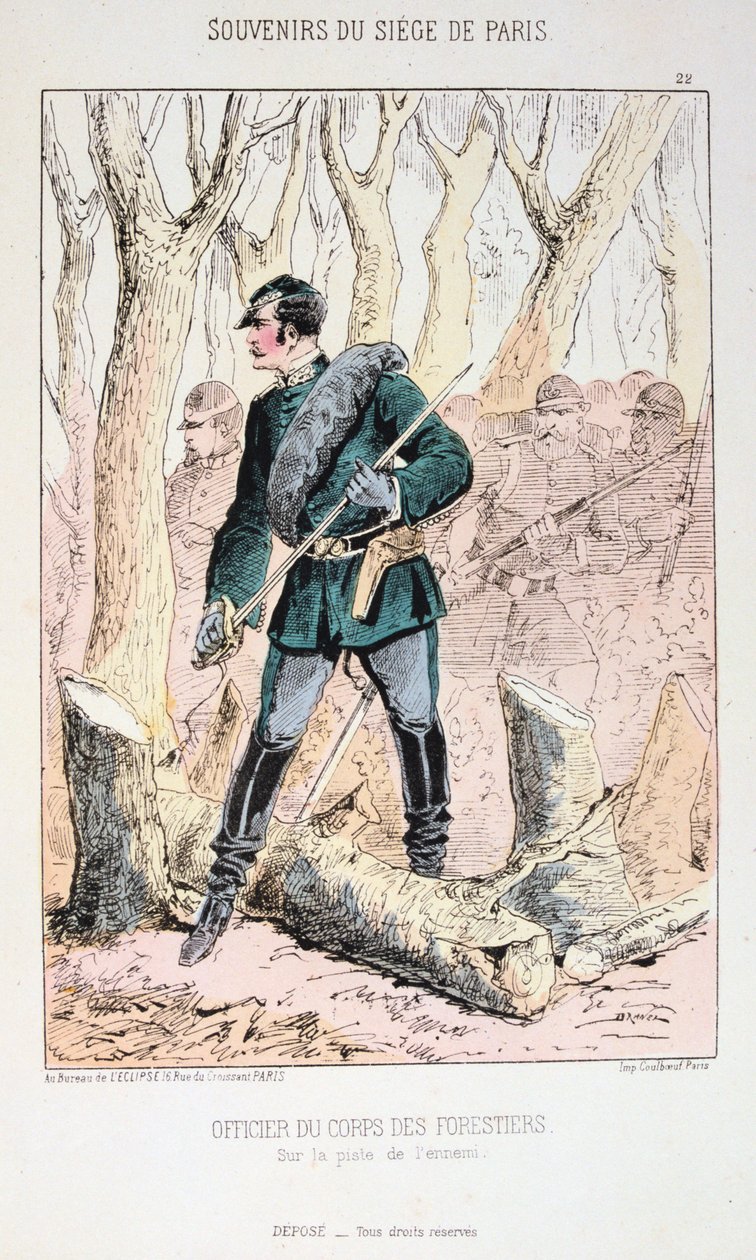 Officer of the Corps of Foresters, Siege of Paris, Franco-Prussian War, 1870-1871 by Unbekannt