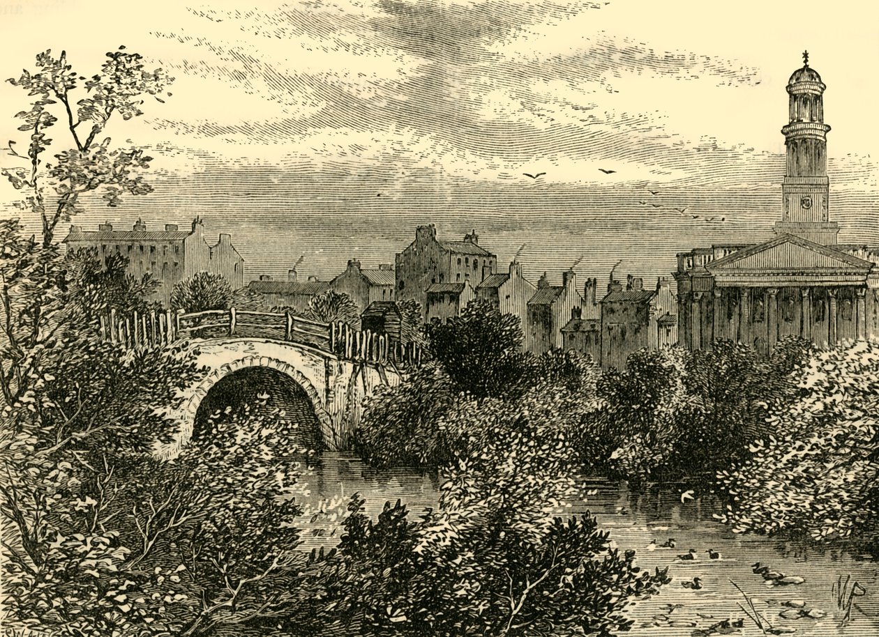 Old Bridge Over the Lake, Regents Park, c1876 by Unbekannt