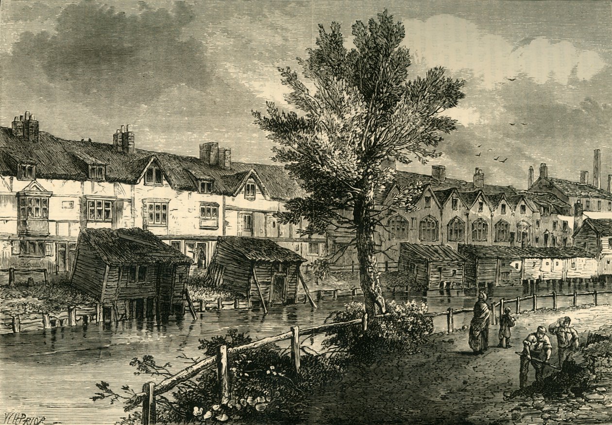 Old Houses in London Street, Dockhead, about 1810 by Unbekannt