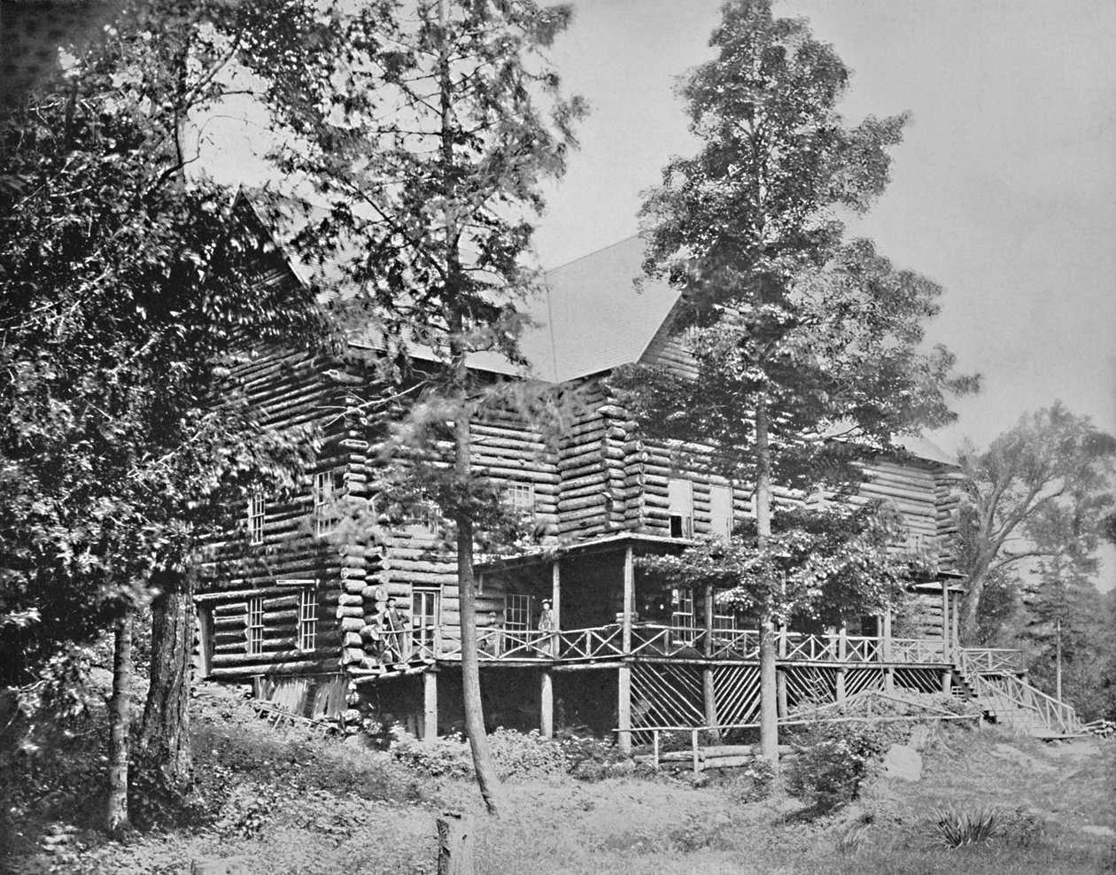 Old Log Cabin, Lake Placid, Adirondacks, New York by Unbekannt
