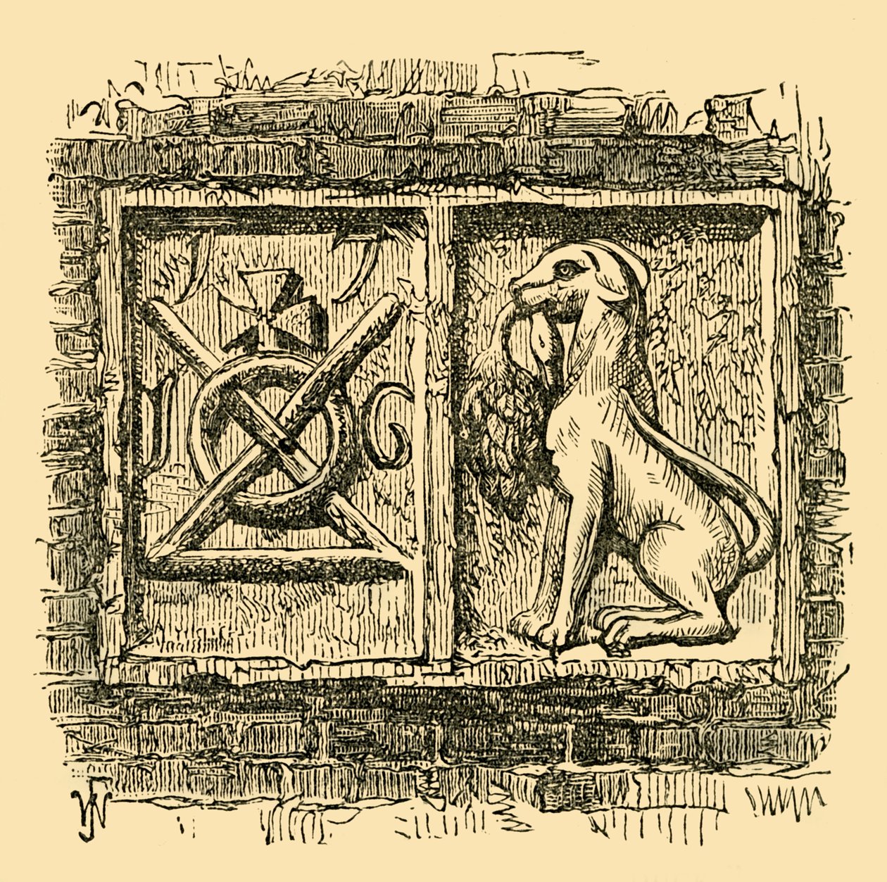 Old Sign of the Dog and Duck, 1878 by Unbekannt