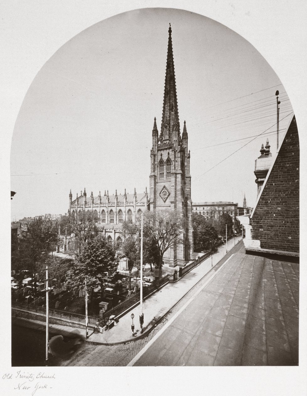Old Trinity Church, New York City, New York, USA, c 1865 by Unbekannt
