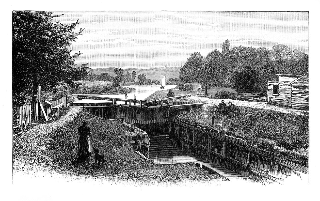 Old Windsor Lock, River Thames, Berkshire by Unbekannt