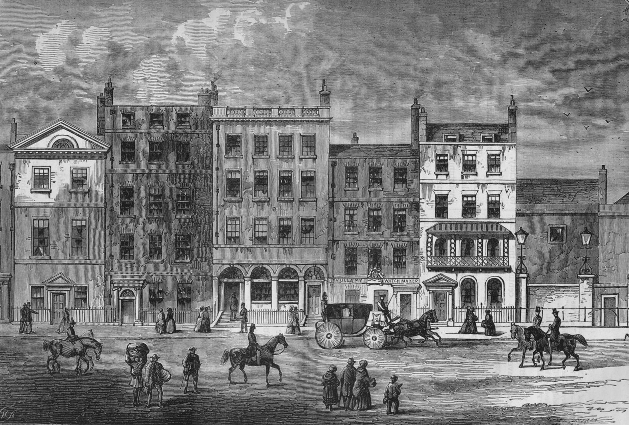 Old houses in Pall Mall, Westminster, London, c1830 1878 by Unbekannt