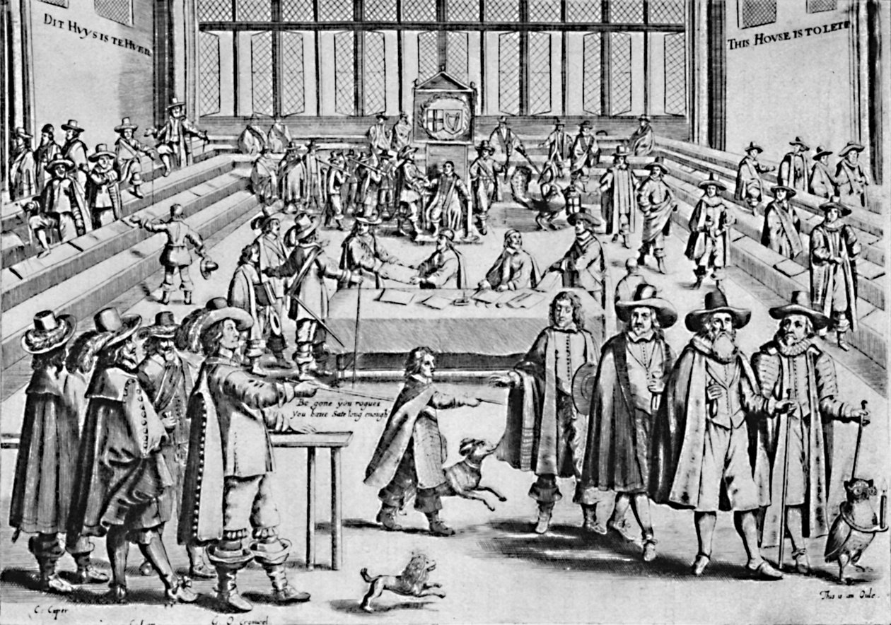 Oliver Cromwell Dissolving the Long Parliament by Unbekannt