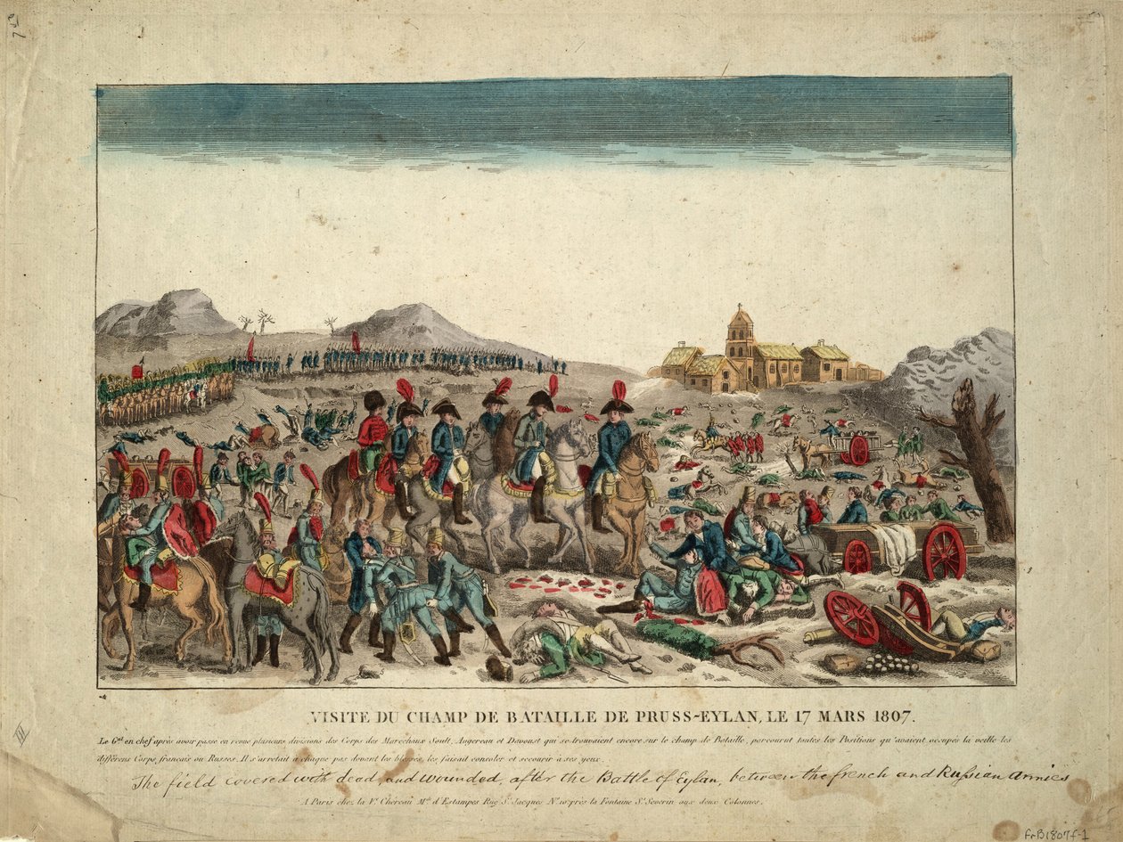 On the Battlefield of Eylau, 1807 by Unbekannt