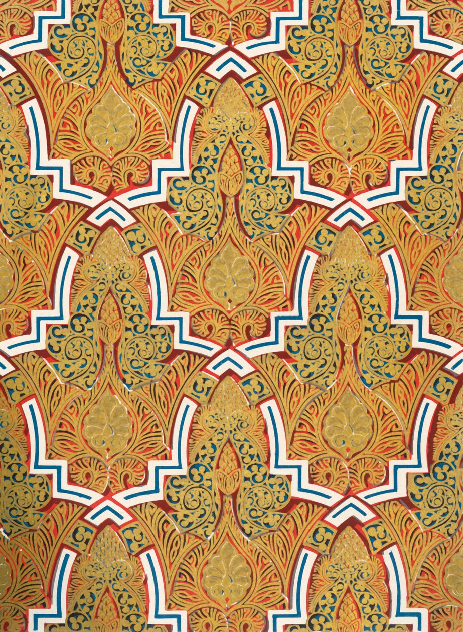 Ornament in Panels on the Walls, Court of the Mosque by Unbekannt