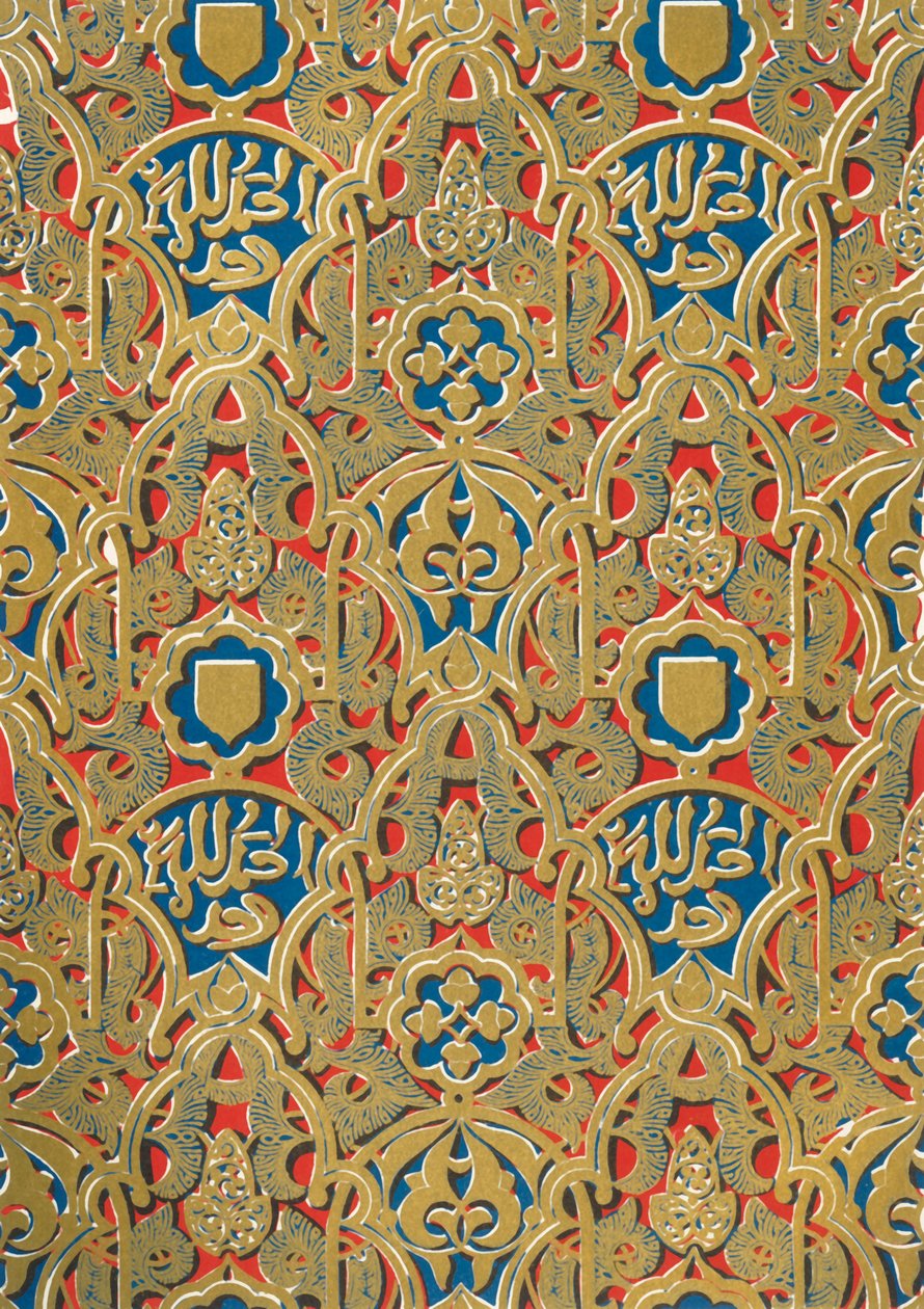 Ornament on the walls, Hall of the Abencerrages, 1907 by Unbekannt
