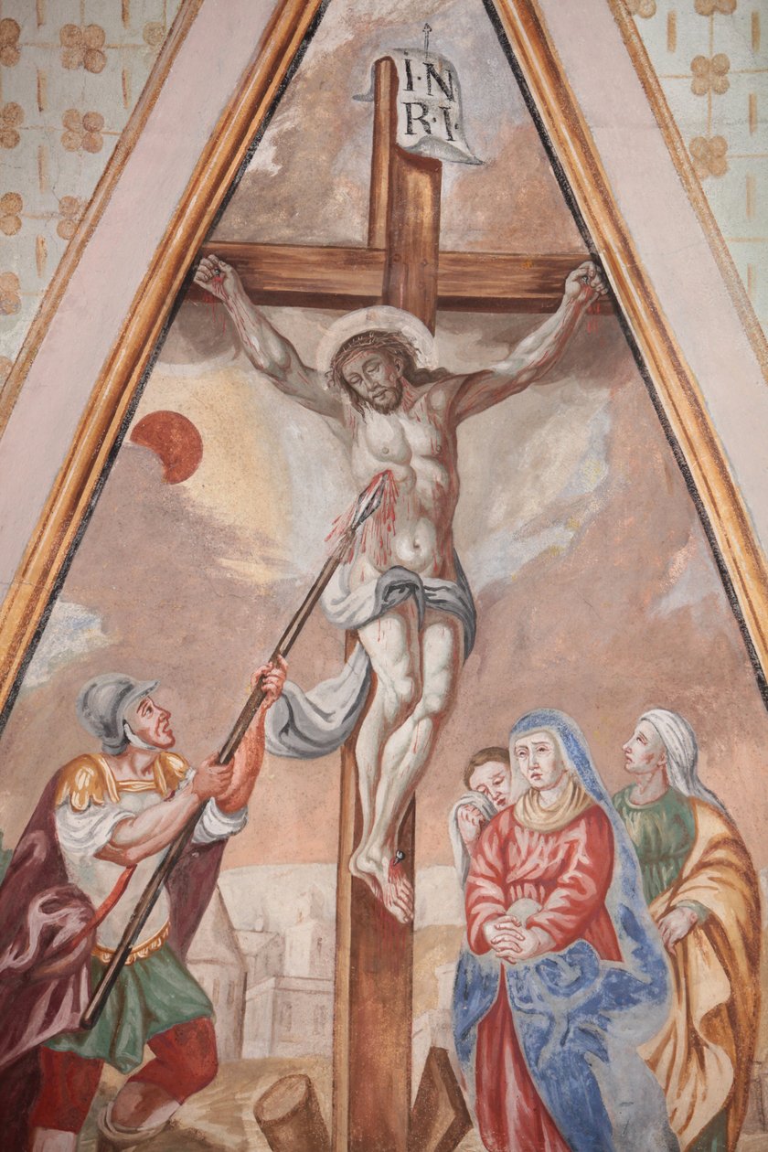 Our Lady of Assumption church, The crucifixion, Cordon, France by Unbekannt