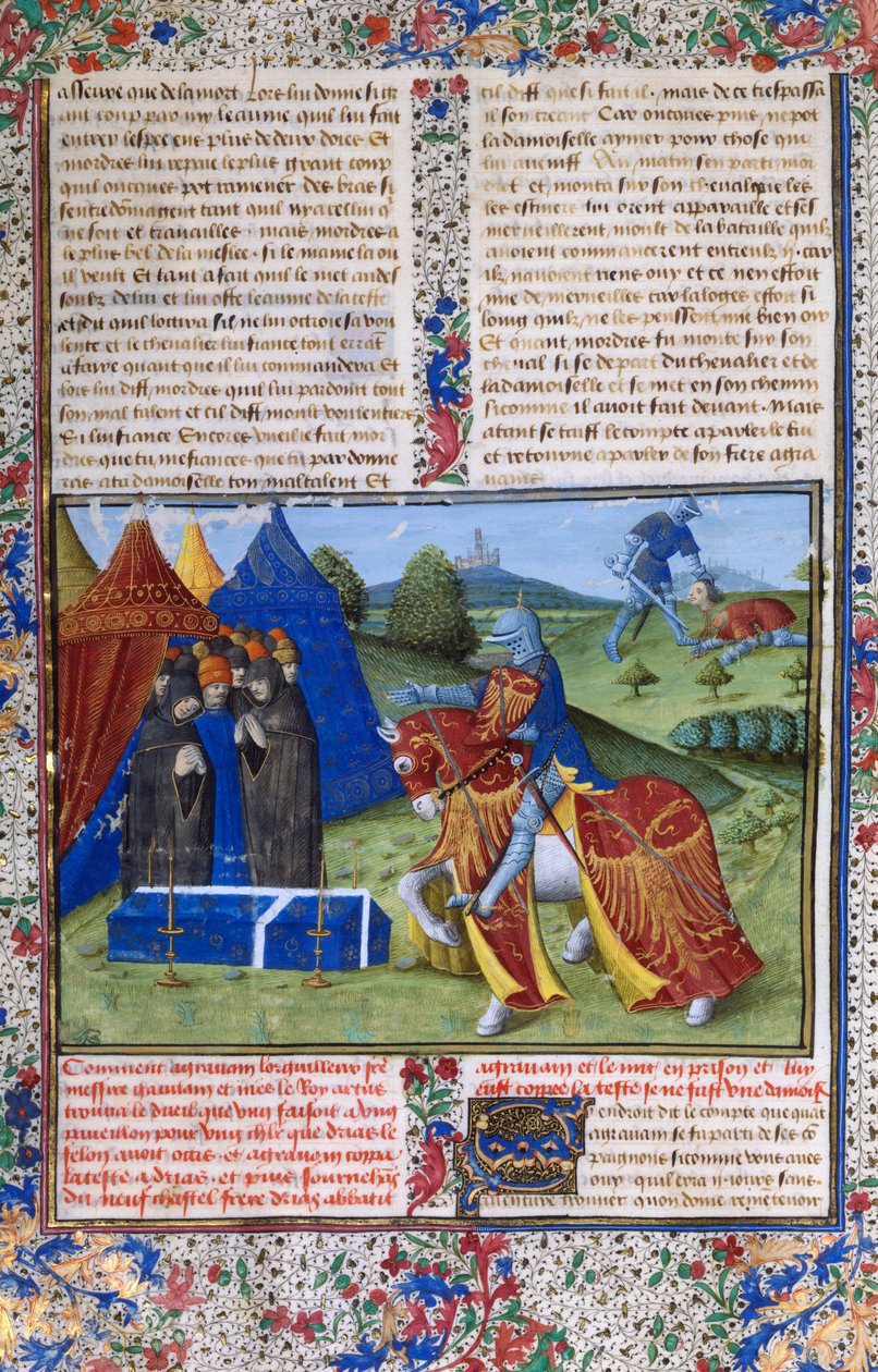 Page from Le Livre de Lancelot du Lac (The Book of Sir Lancelot of the Lake), 15th century by Unbekannt