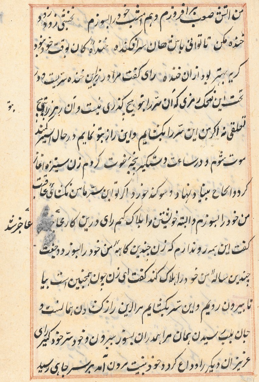 Page from Tales of a Parrot Tuti-nama: text page by Unbekannt