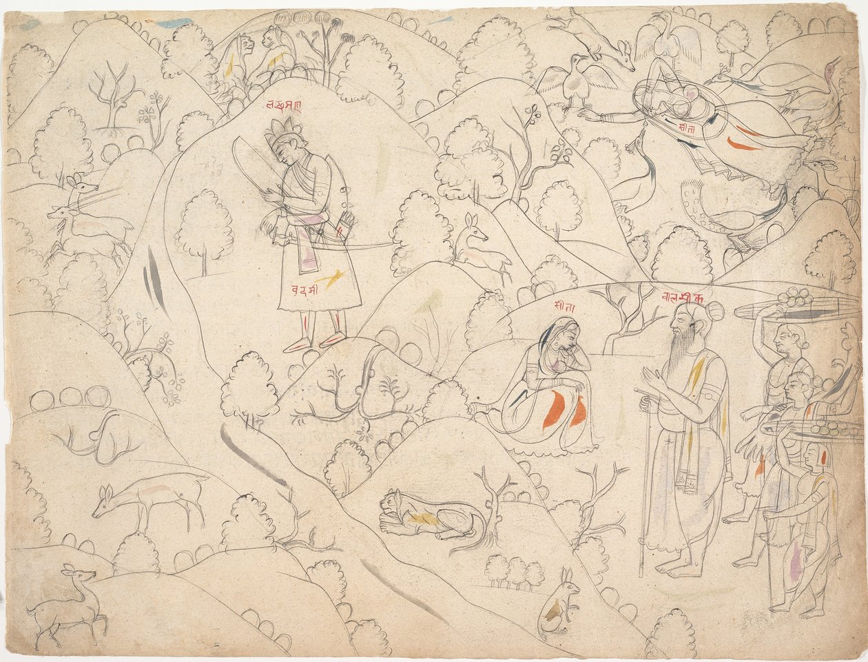 Page from a Dispersed Ramayana Story of Rama by Unbekannt