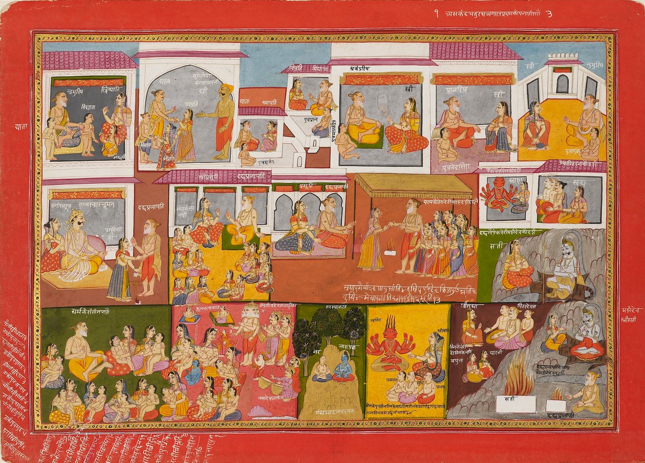 Page from a series of the Bhagavata Purana by Unbekannt