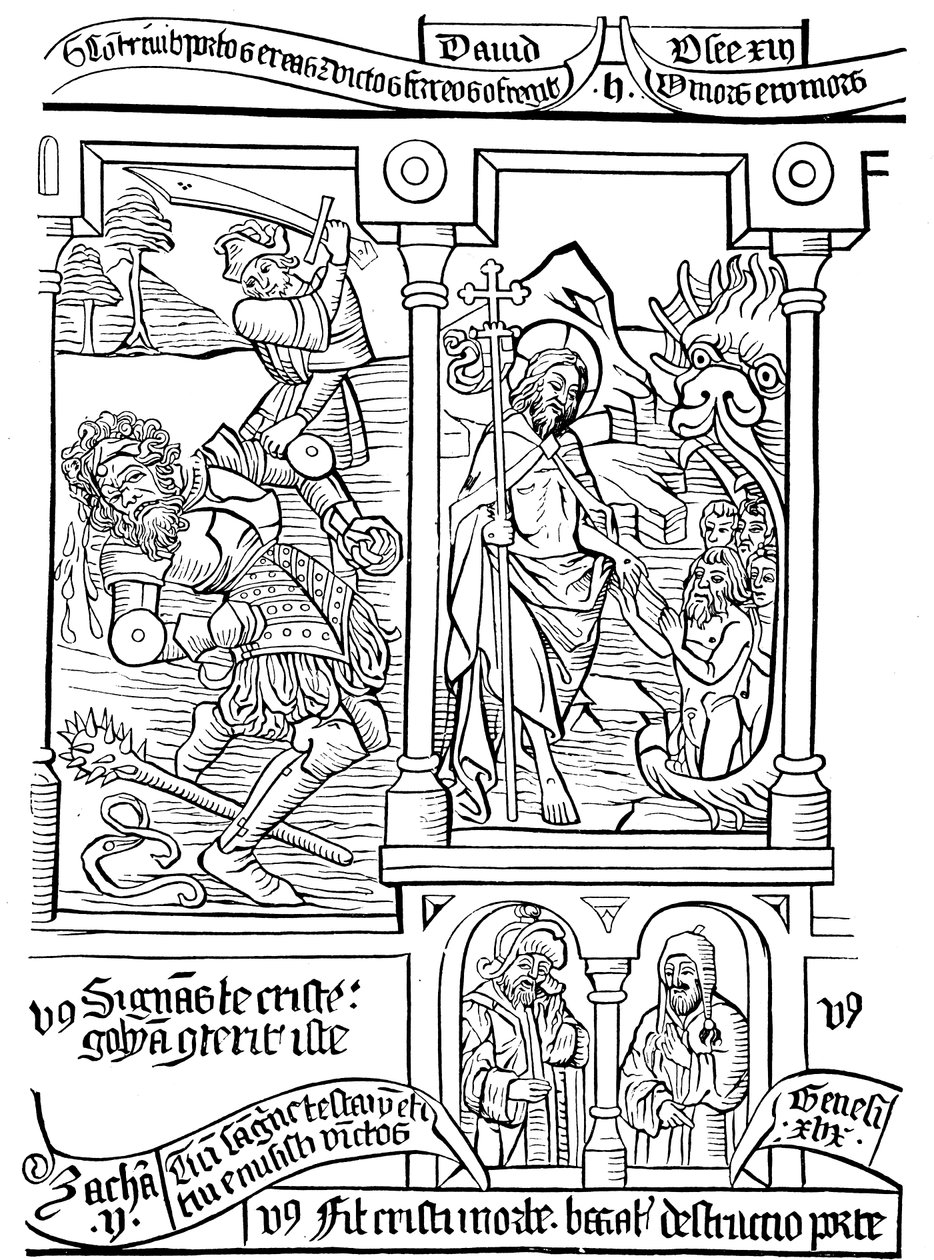 Page of Biblia Pauperum (Poor People