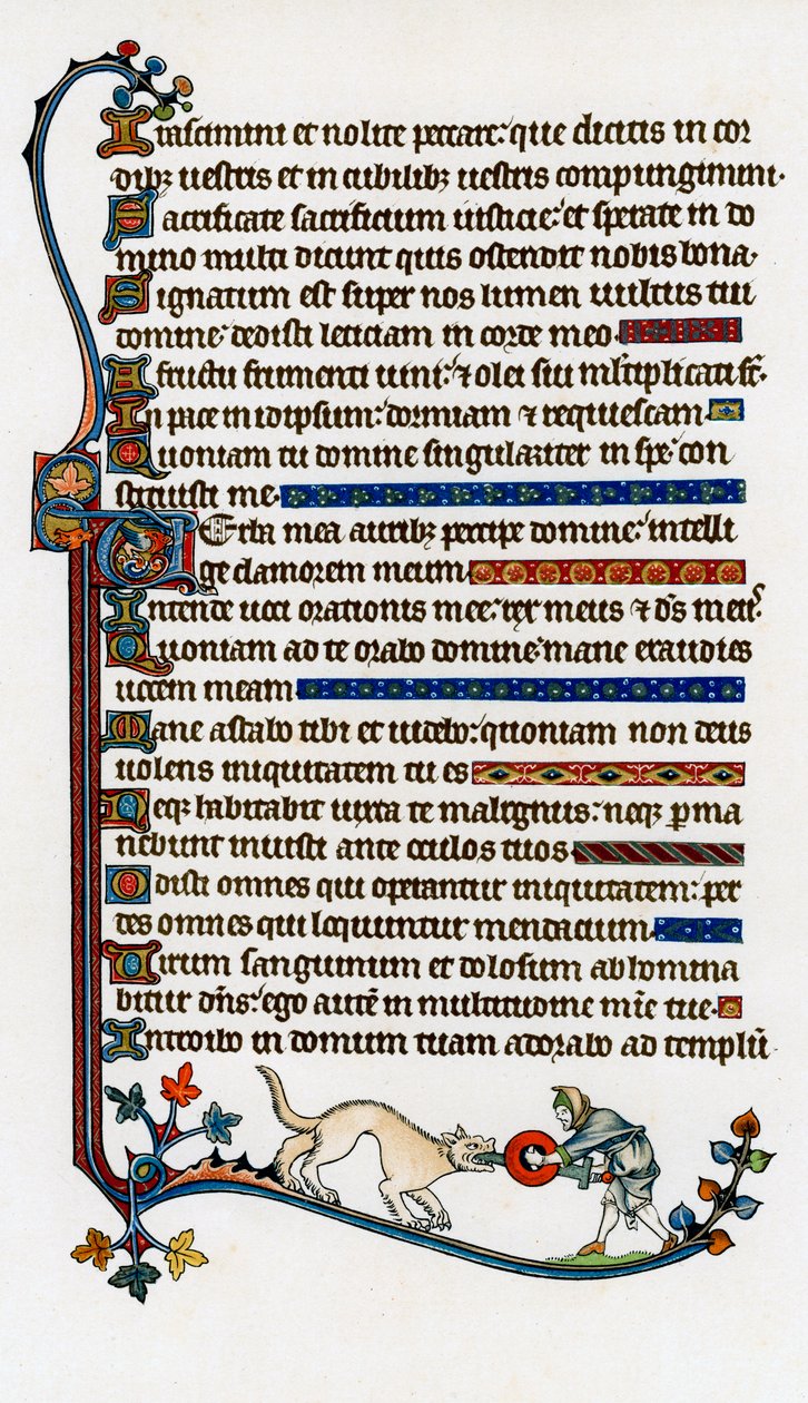 Page of decorated text, 1284-1316 by Unbekannt