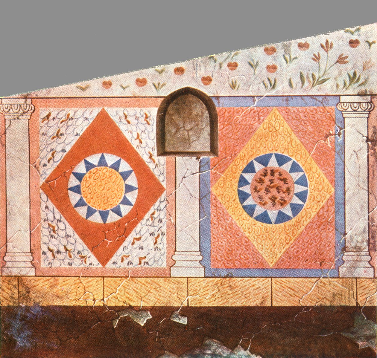 Painted decoration in the Stasovsky Crypt, Cimmerian Bosporus, Kerch by Unbekannt