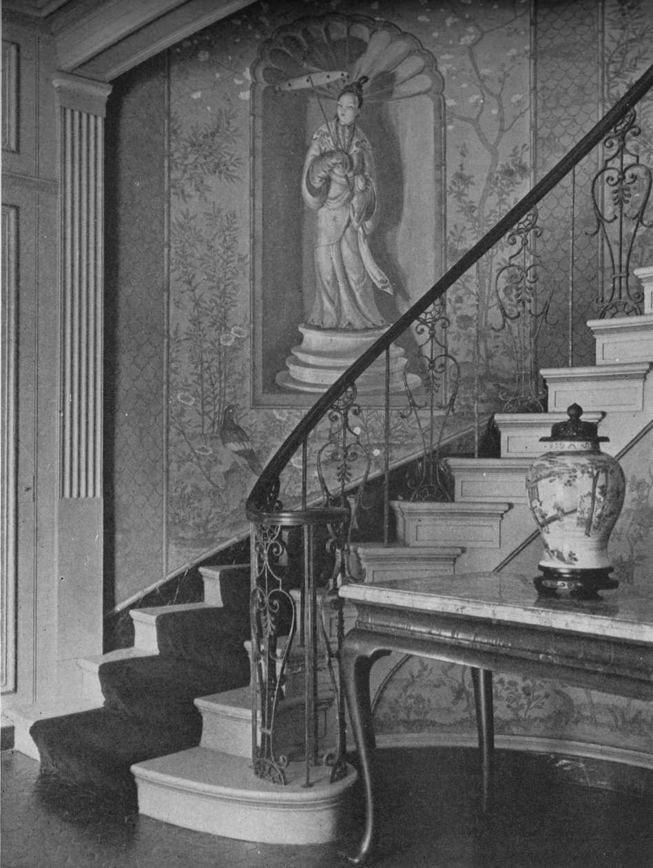 Painted decoration, wall of the stairway, house of Mrs WK Vanderbilt, New York City, 1924 by Unbekannt