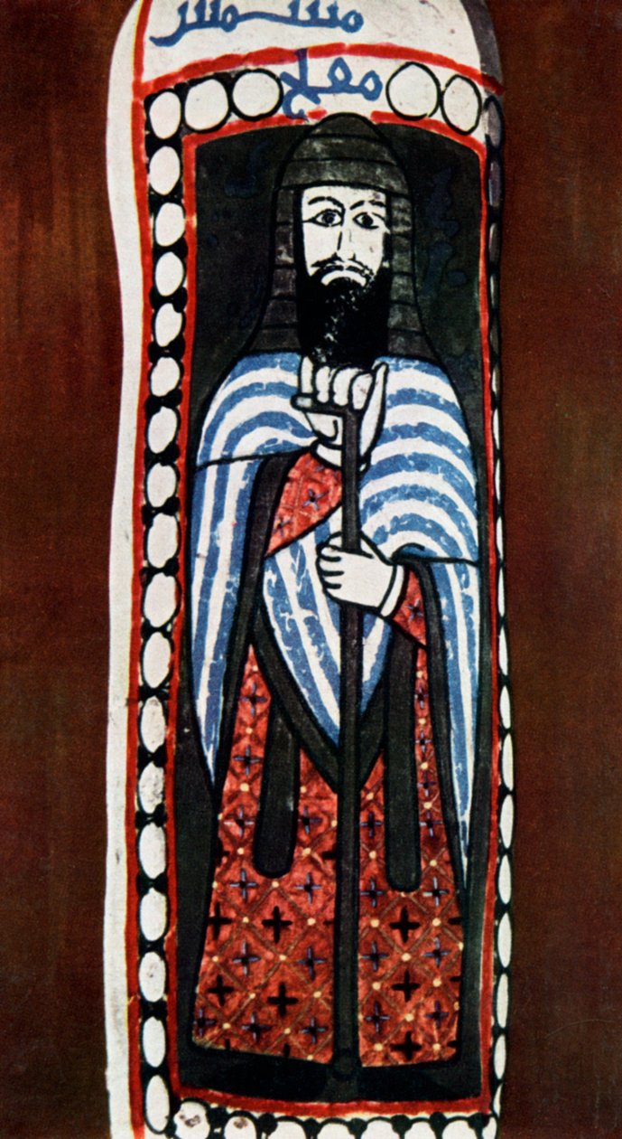 Painted figure of a Christian priest at Jausaq, Samarra, Iraq, 1930 by Unbekannt