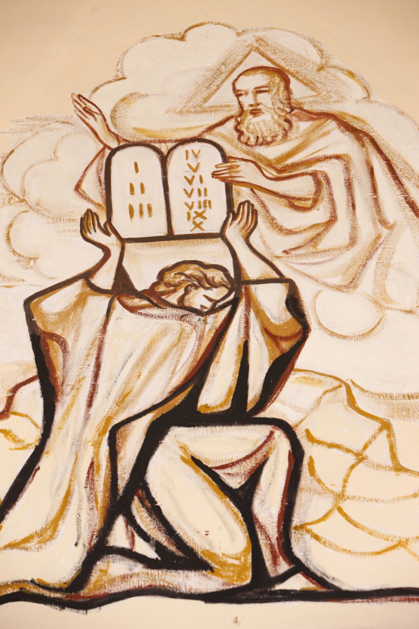 Moses and the Tables of the Law, Lome Cathedral, Lome, Togo by Unbekannt