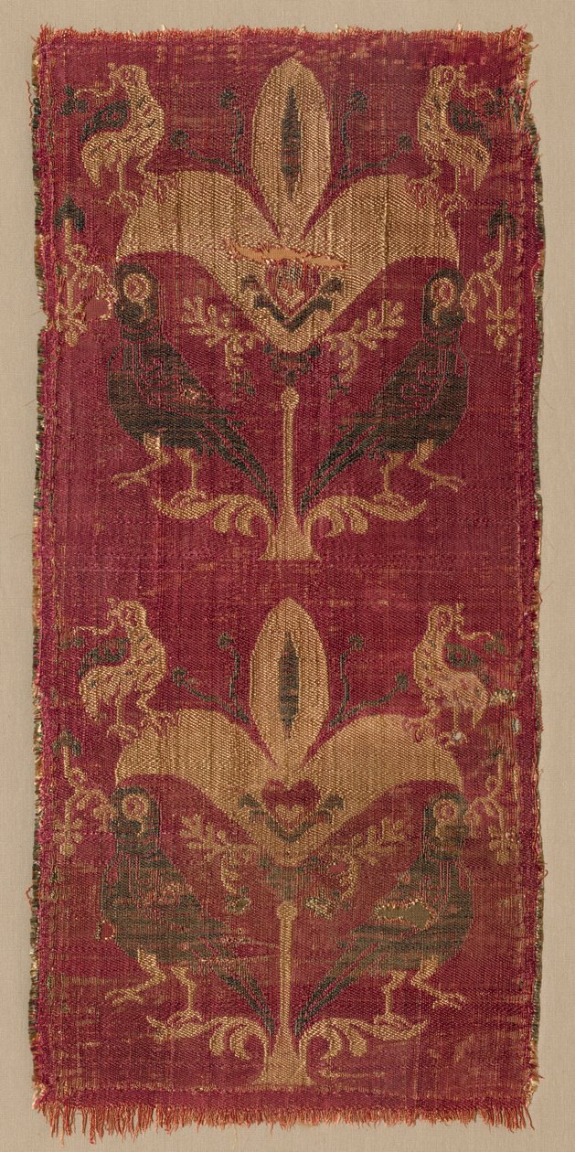 Palmettes and Birds from a Tunic or Curtain, 500s-600s by Unbekannt