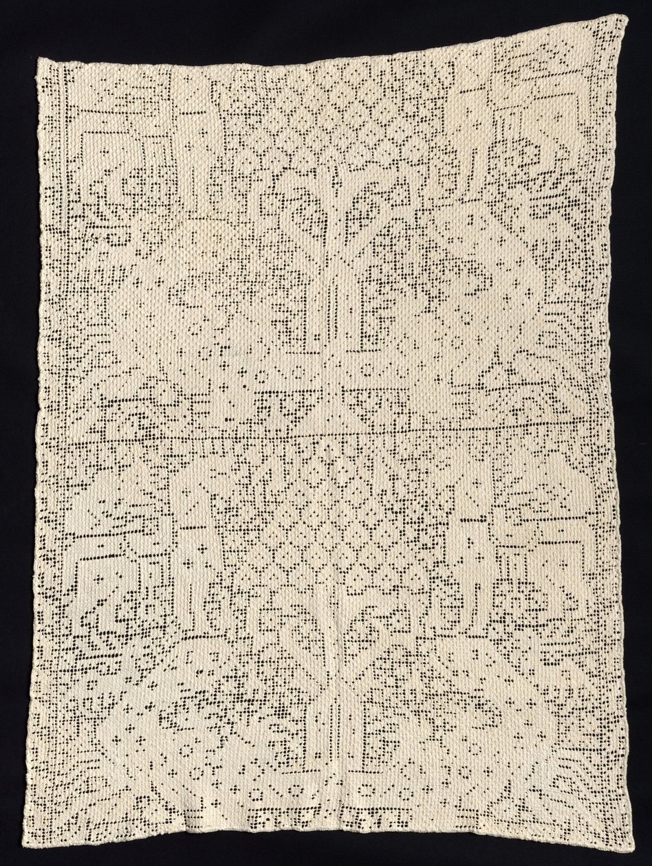 Panel with a Pattern of Trees and Unidentified Animals by Unbekannt