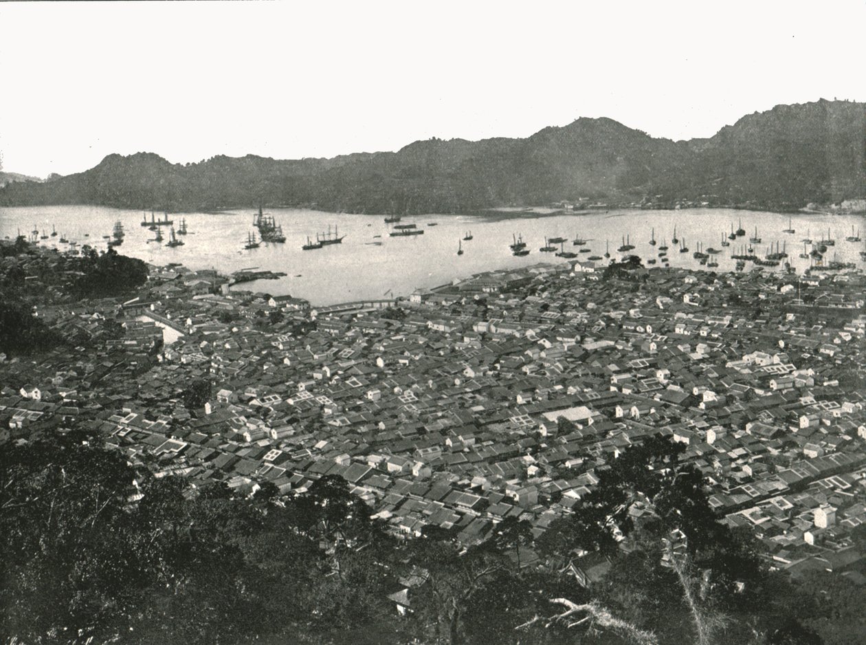 Panoramic view of the city, Nagasaki, Japan, 1895 by Unbekannt