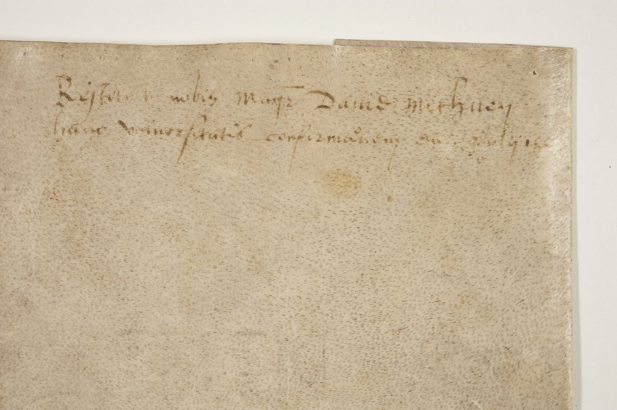 Papal Bull Confirming Charter of Bishop Henry Wardlaw, Verso by Unbekannt