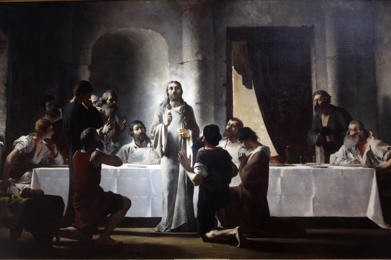 Saint-Francois-Xavier church: The last supper by Henri Lerolle, Paris, France by Unbekannt