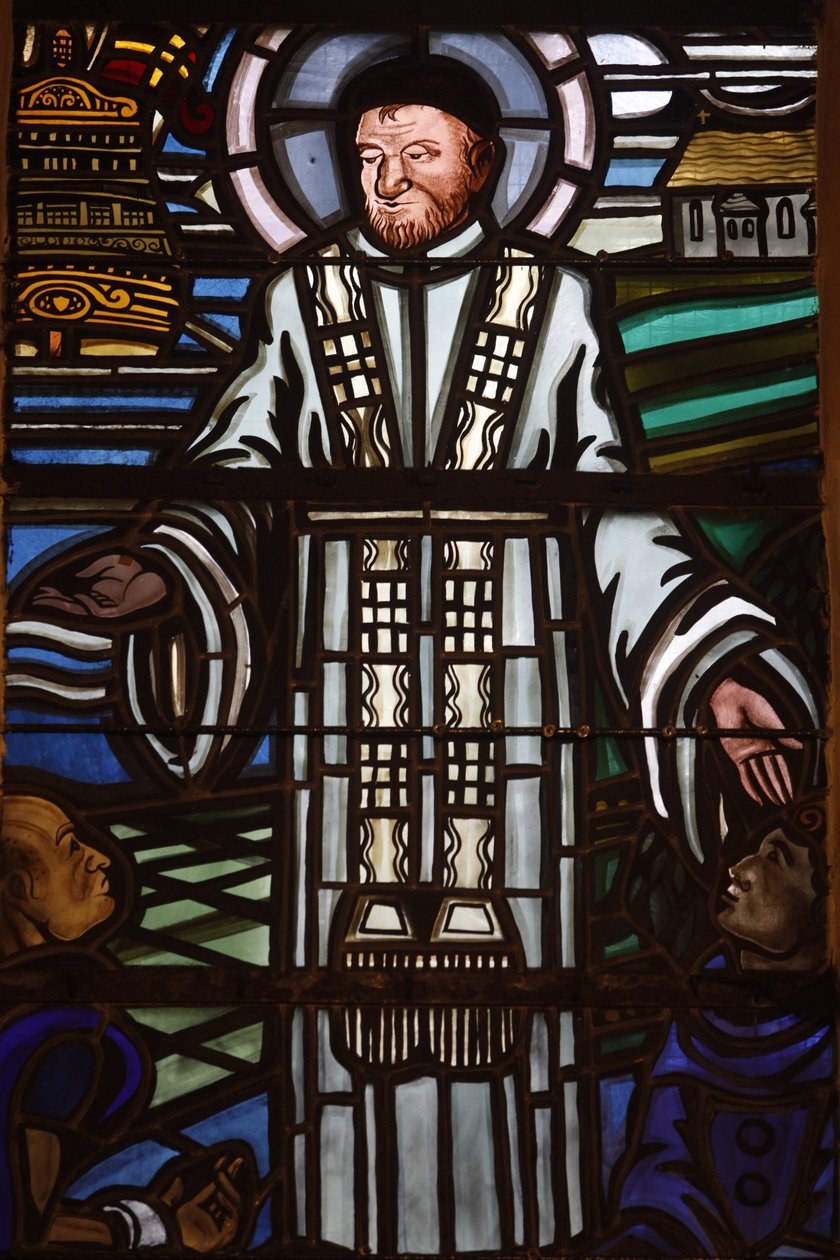 Saint Laurent church stained glass: Saint Vincent de Paul, Paris, France by Unbekannt