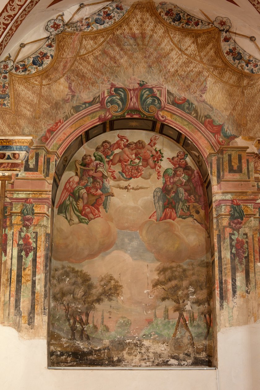 Parish Church of San Agustín. Interior. A Chapel. Wall Paintings. School of Zurbaran. Baroque. 17th Century. by Unbekannt