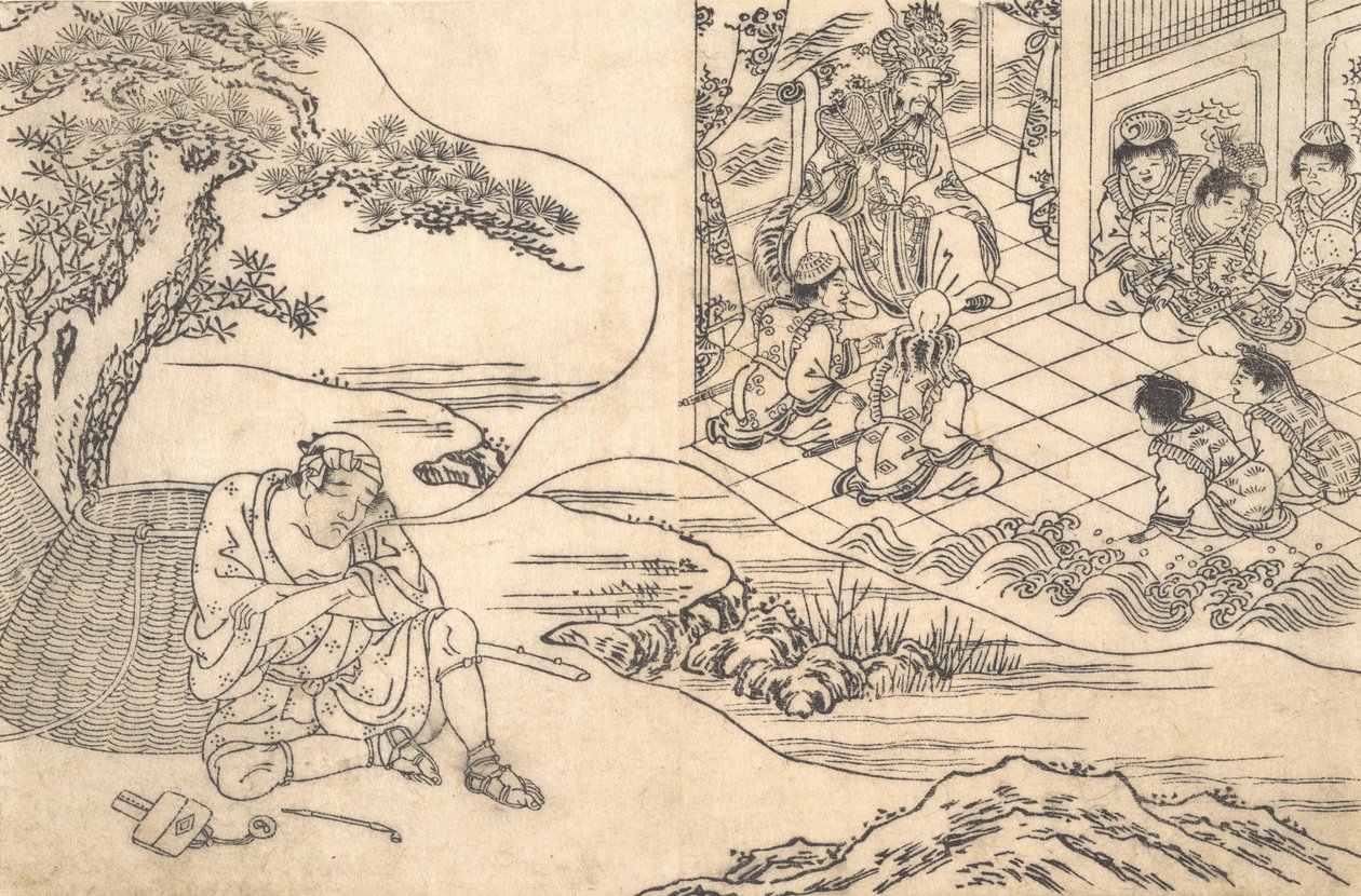 Parody of the Tale of Young Man Lu: A Fisherman Dreaming, ca. 1700 by Unbekannt