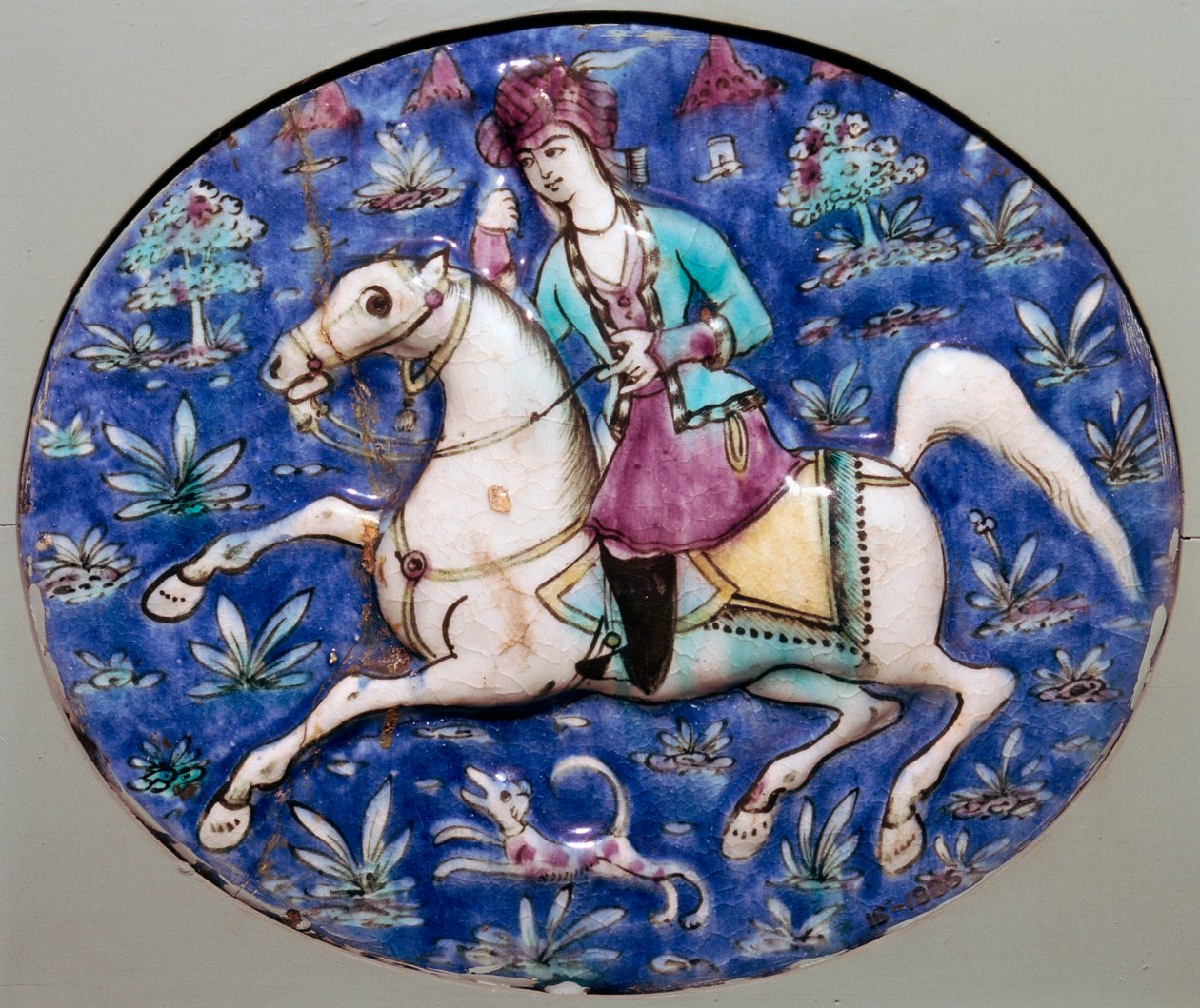 Persian tile depicting a horseman, 19th century by Unbekannt
