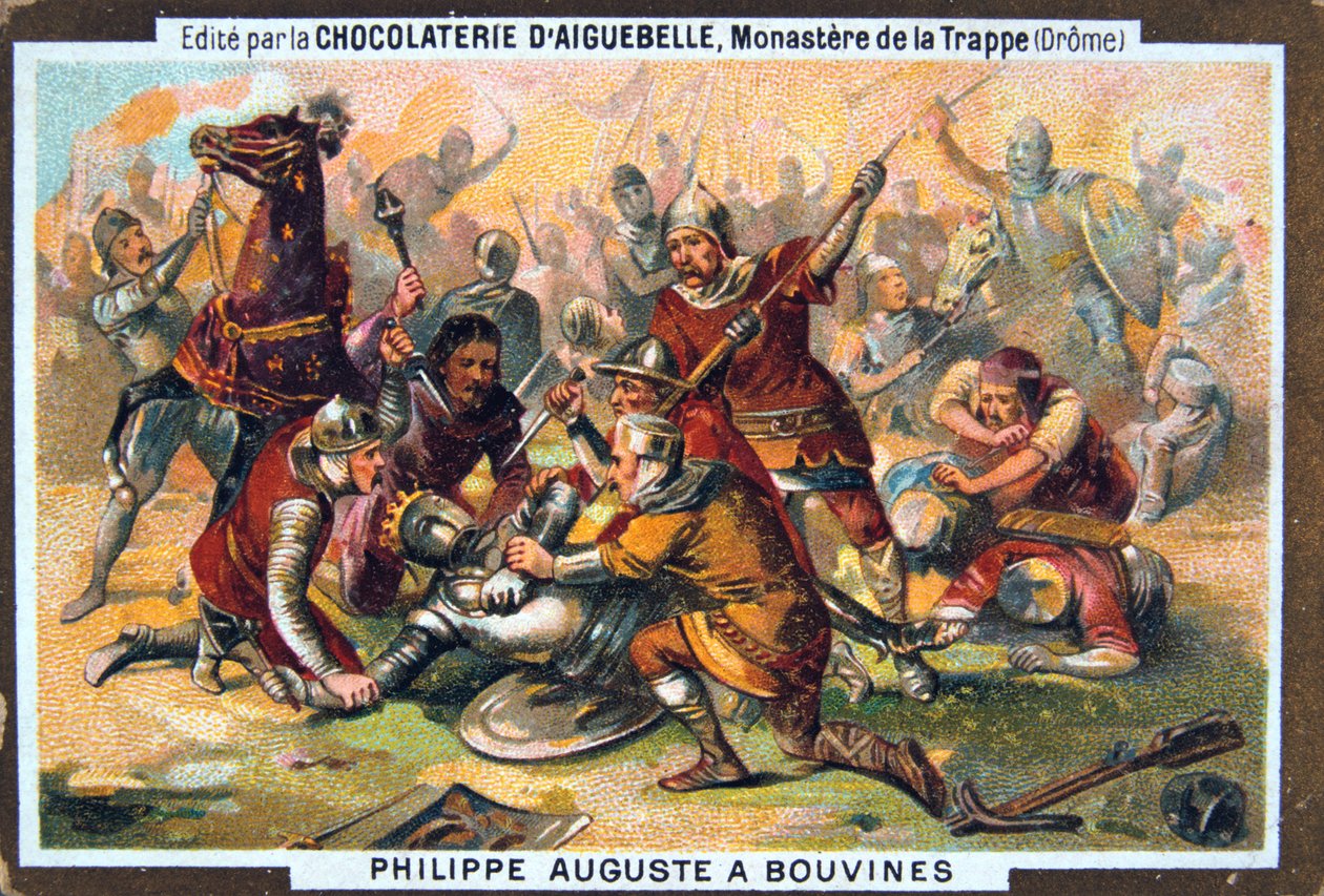 Philipe Auguste at the Battle of Bouvines, 1214, 19th century by Unbekannt