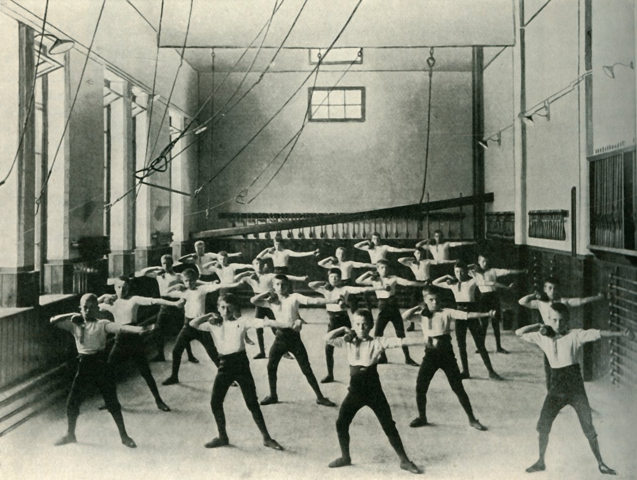 Physical Exercises at the Royal Institution for the Deaf and Dumb, Friar Gate, Derby, 1902 by Unbekannt