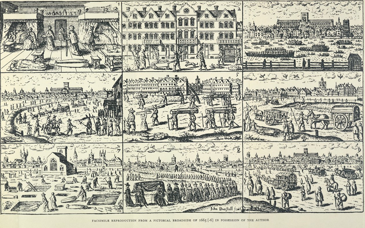 Pictorial Depiction of the Great Plague by Unbekannt