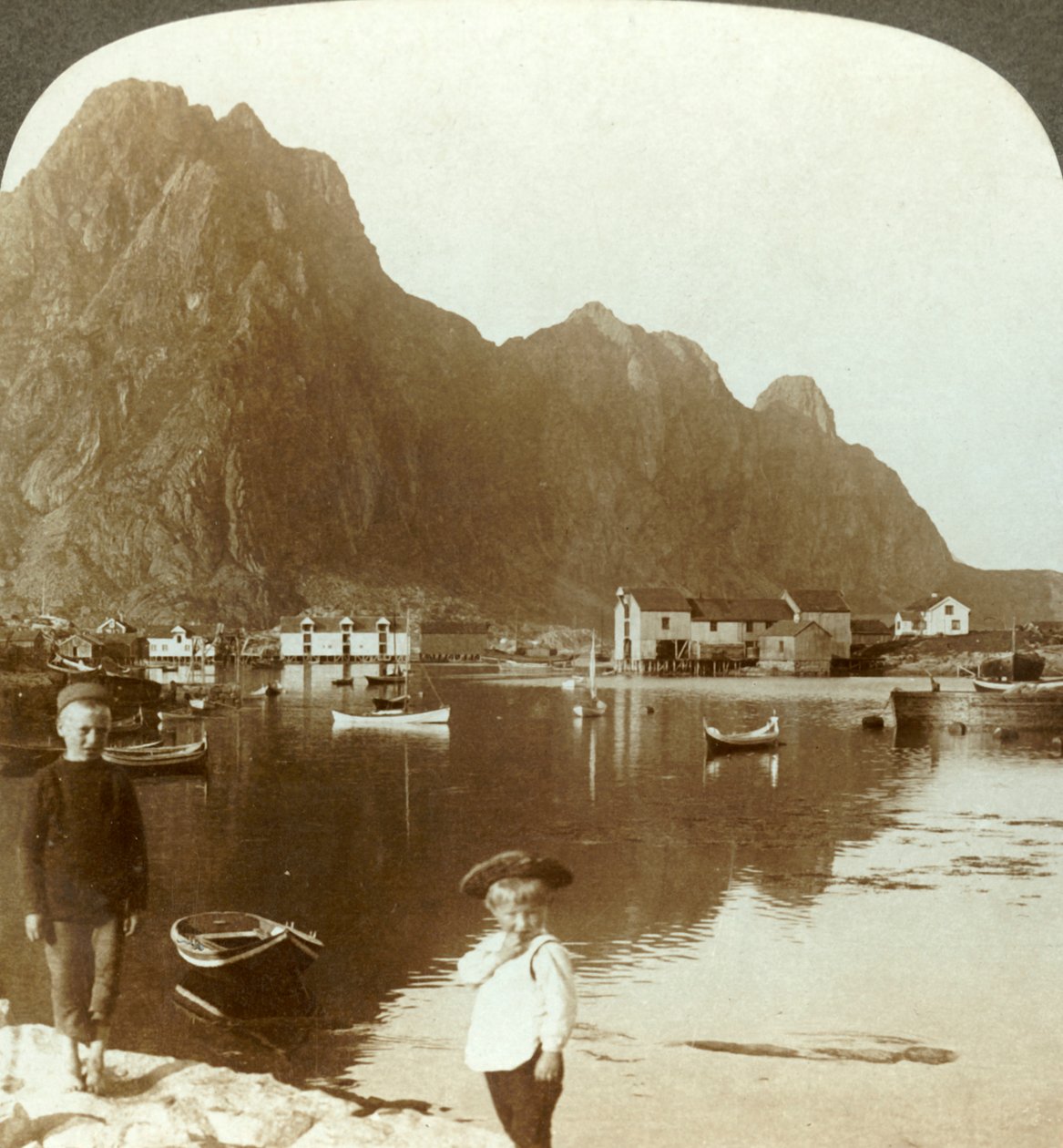 Picturesque Svolvaer, a far north fishing station, Lofoten Islands, Norway, c1905 by Unbekannt