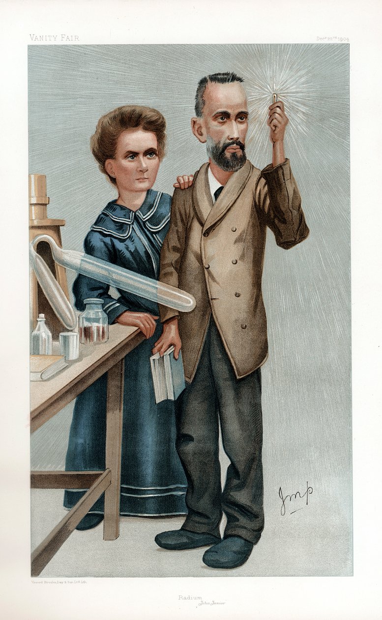 Pierre and Marie Curie, French physicists, 1904 by Unbekannt