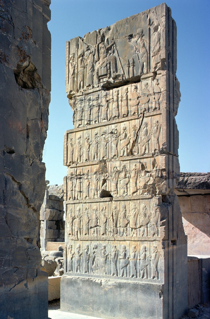 Pillar relief from the Hall of a Hundred Columns, Achaemenian Period ...